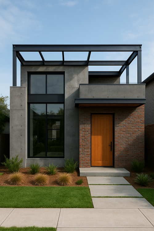desain rumah tropis industrial