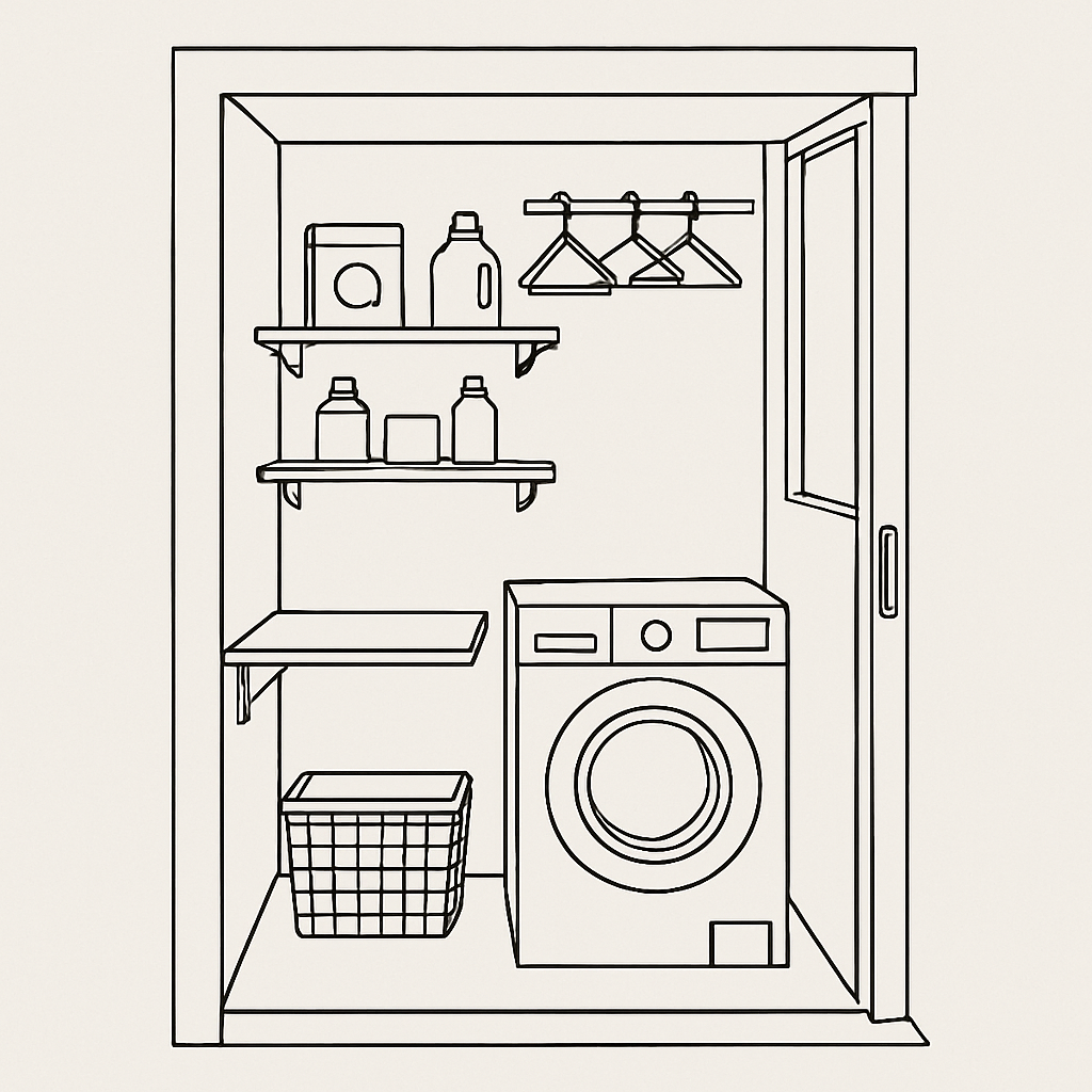 rancangan desain ruang laundry minimalis