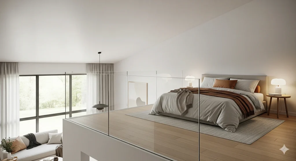 desain mezzanine untuk kamar tidur utama