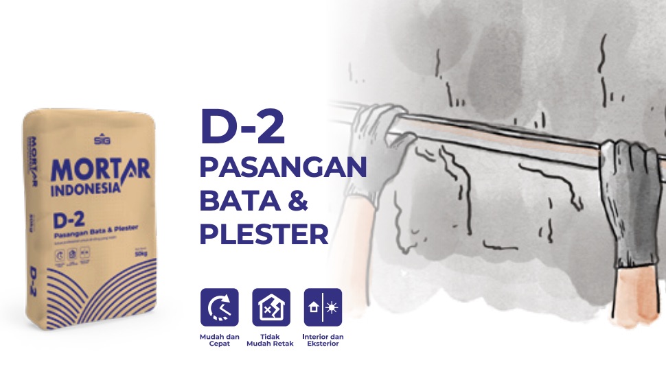 mortar d2 untuk pasangan bata dan plester