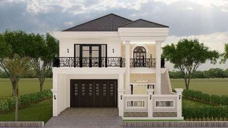 Desain Hunian Klasik 2 Lantai