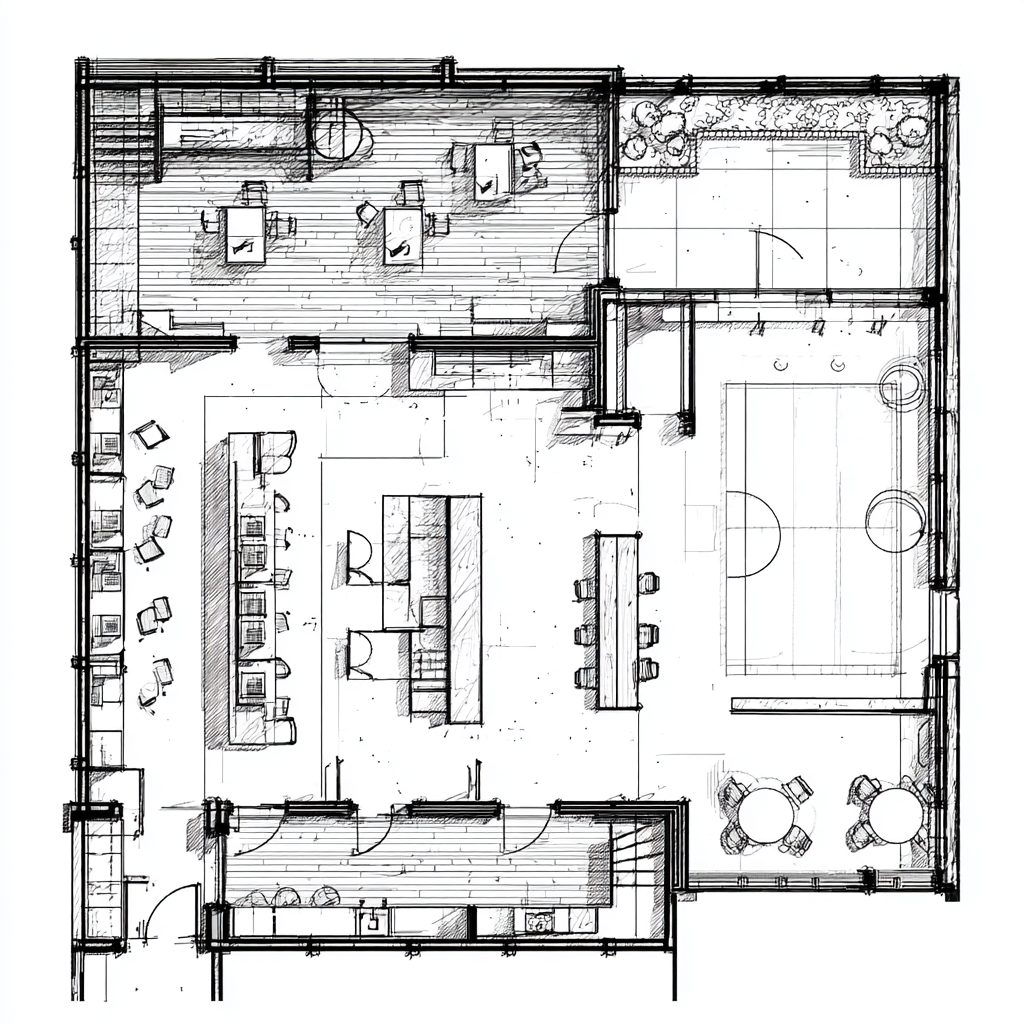 Inspirasi Desain Industrial Community Space