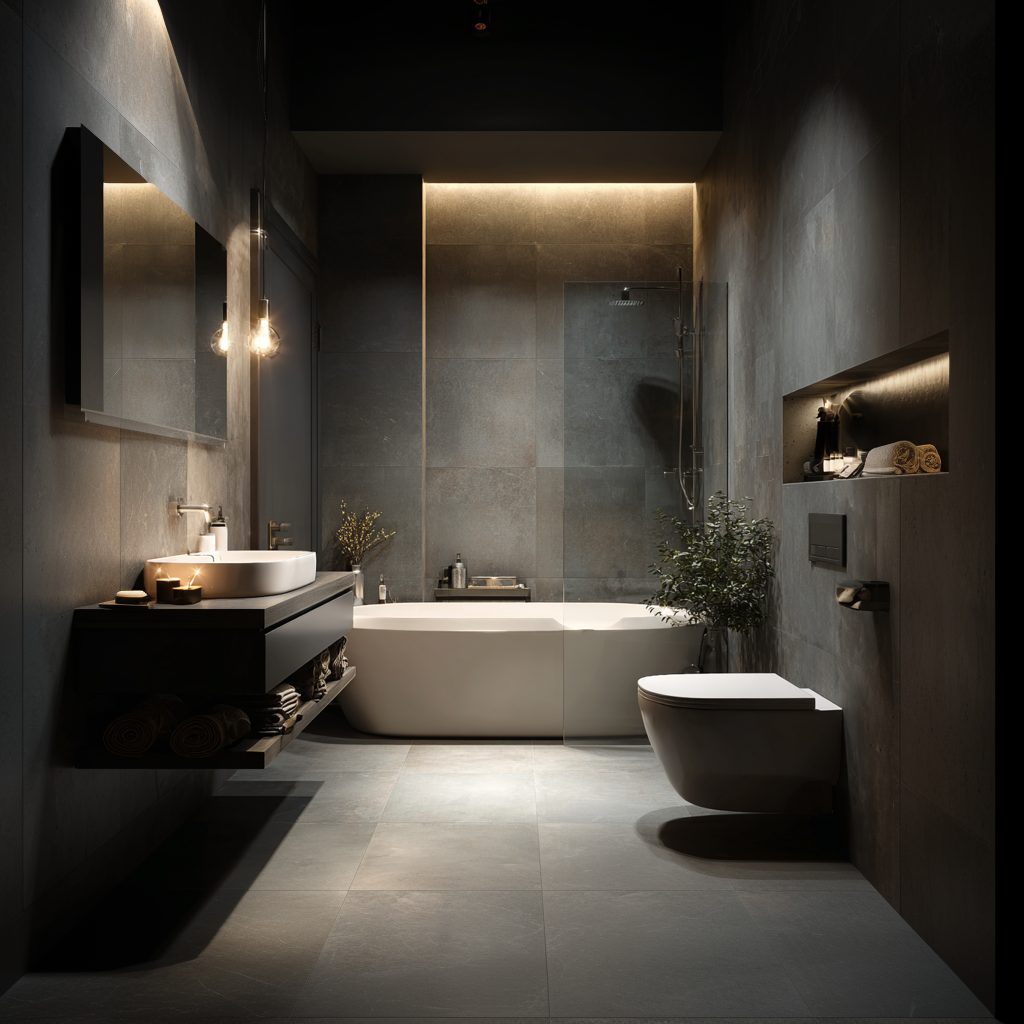 bathtub kamar mandi industrial modern