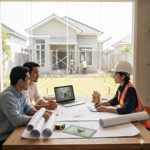 proses diskusi untuk memastikan surat renovasi rumah SHM telah sesuai dan lengkap