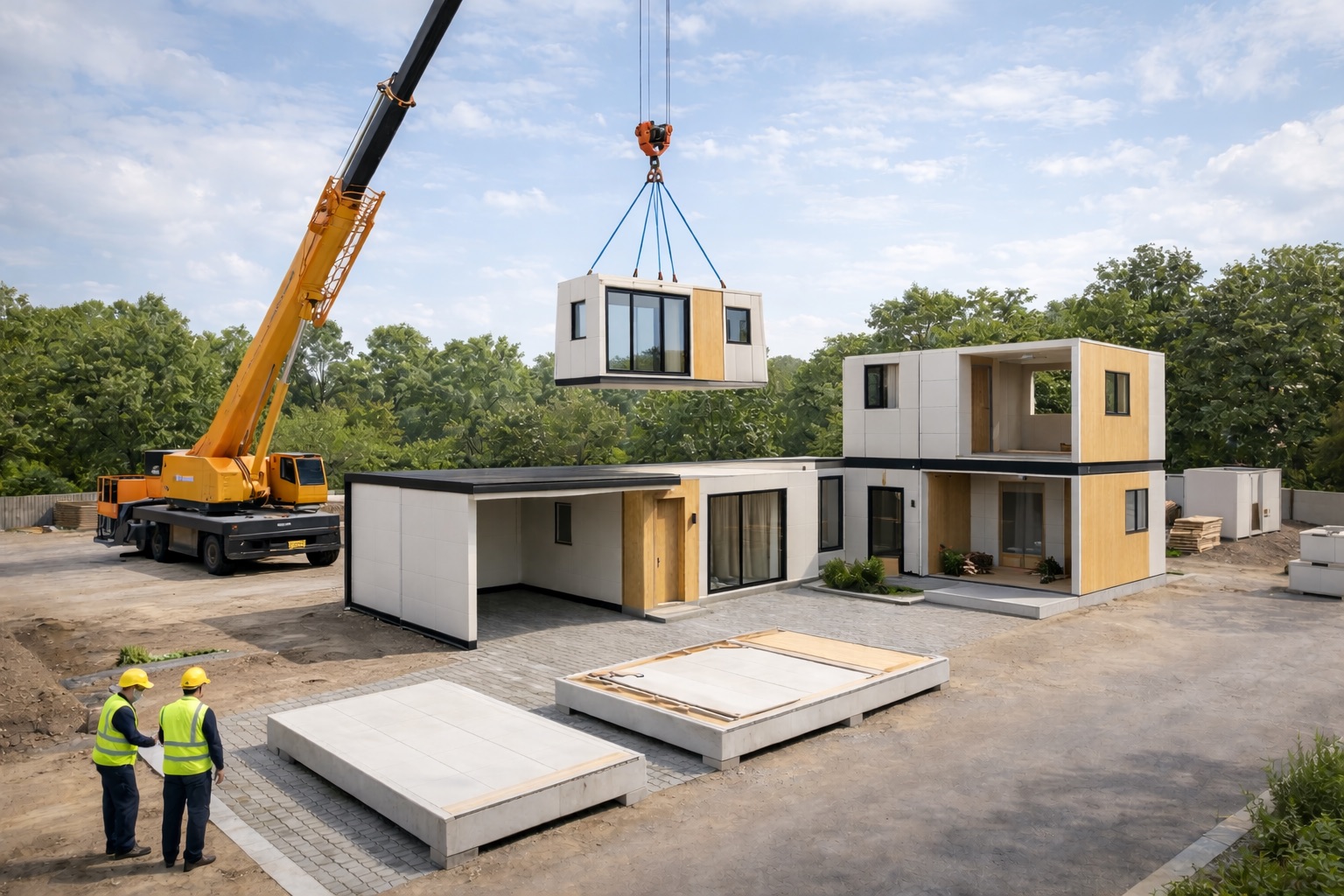 proses instalasi rumah modular