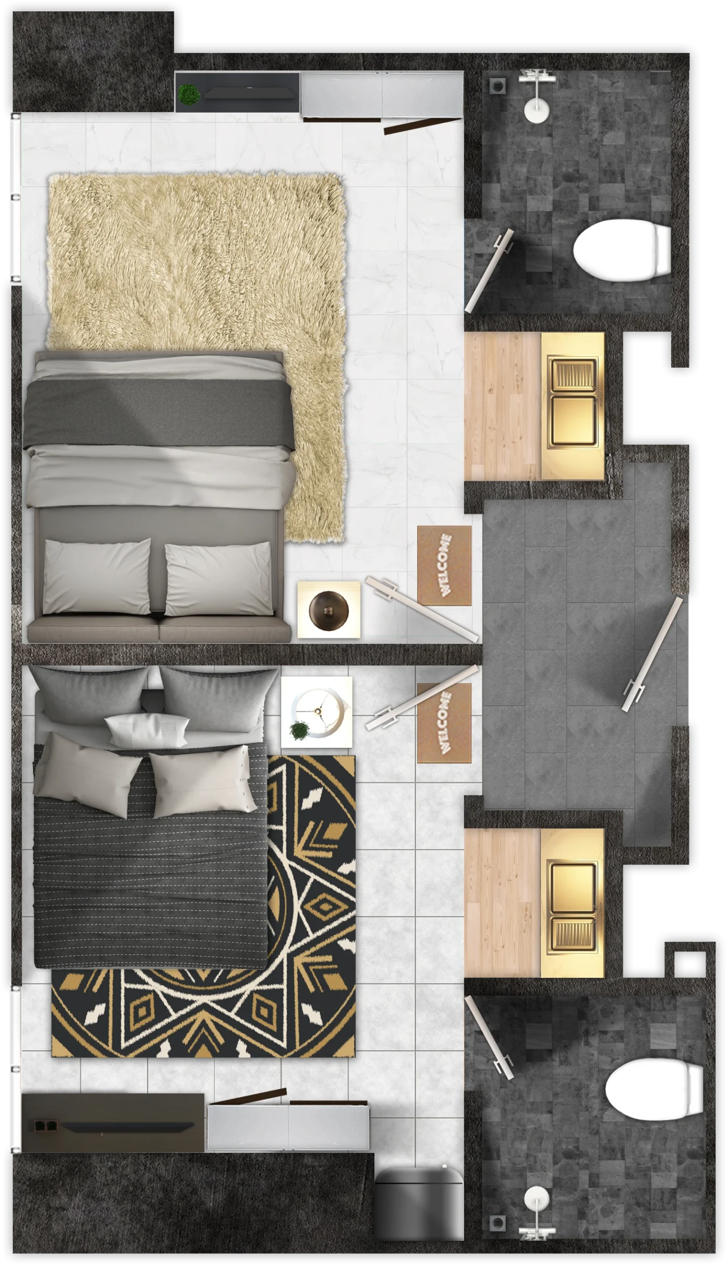 2 Bedroom Dual Key – Mahata Margonda