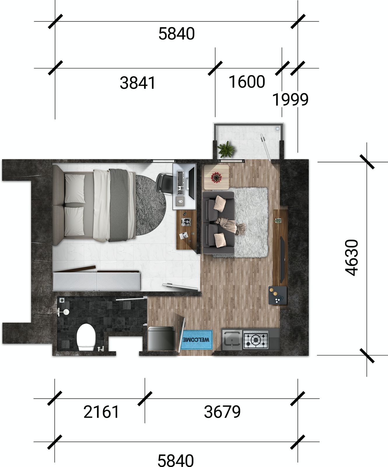 1 Bedroom – Mahata Margonda