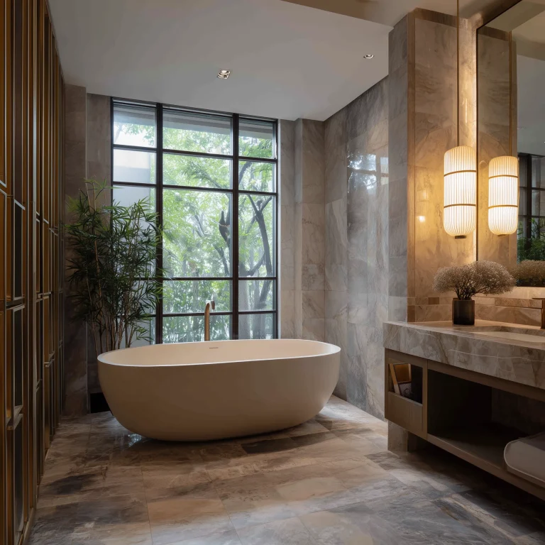 Desain Kamar Mandi dengan Bathup 1